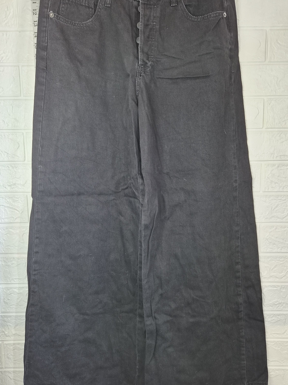 Women's High-Rise Ultra Wide Leg Jeans - Universal Thread black Wash size 10R